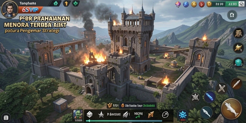 Gameplay menara pertahanan yang mendebarkan di 6SVIP.