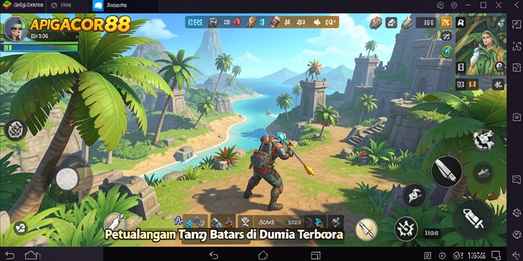 Gameplay seru di APIGACOR88 dengan lingkungan yang luas dan grafis menawan.