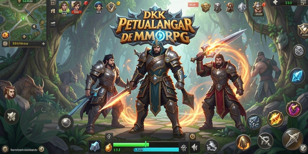 Gameplay seru dalam DKK dengan aksi petualangan MMORPG.