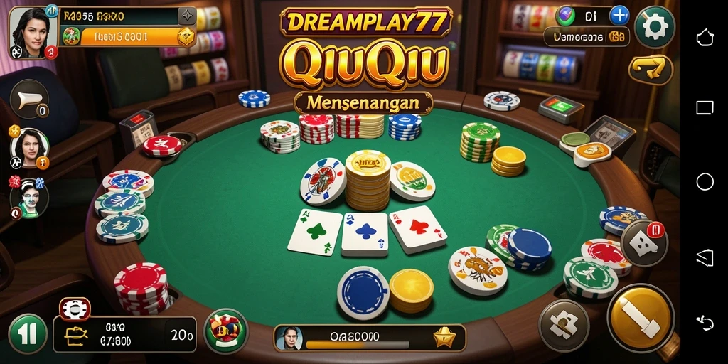 Tampilan gameplay QiuQiu di DREAMPLAY77 yang seru.