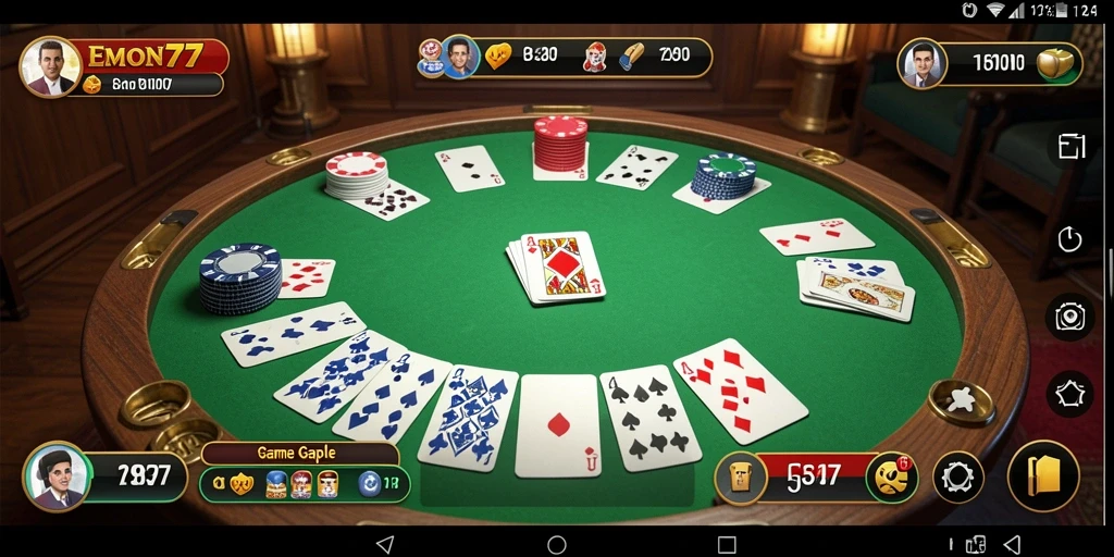 Tampilan gameplay seru EMON77 yang penuh strategi Gaple.