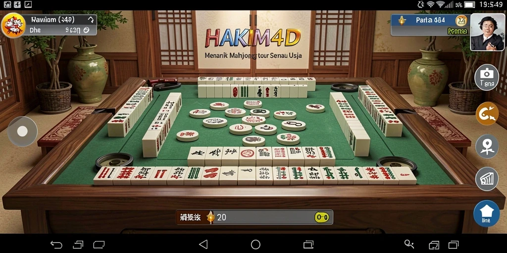 Screenshot gameplay HAKIM4D yang menampilkan aksi mencocokkan ubin Mahjong.