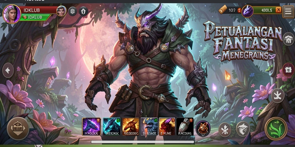 Screenshot menunjukkan aksi mendebarkan dalam gameplay RPG