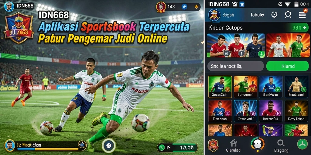 Tampilan utama IDN668 dengan fitur sportsbook yang lengkap dan menarik.