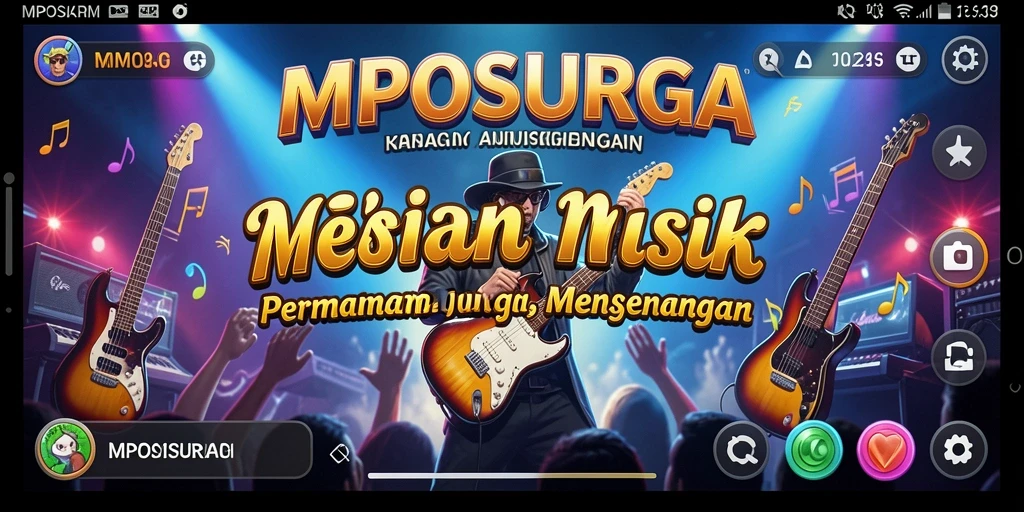 Tampilan gameplay MPOSURGA yang seru dan interaktif dalam dunia musik.