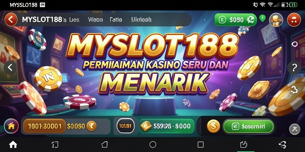 Screenshot gameplay MYSLOT188 menampilkan keseruan permainan Kasino yang interaktif.