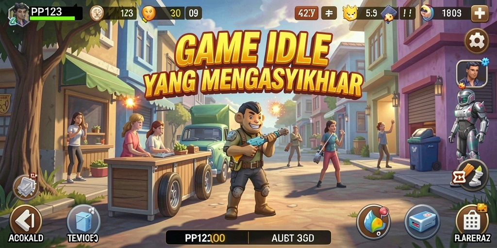 Screenshot PP123 menampilkan gameplay Idle yang santai dan menarik.
