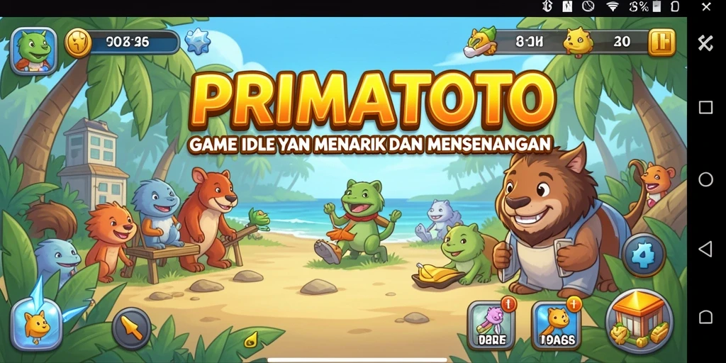 Tampilan gameplay <strong>PRIMATOTO</strong> yang menarik dan interaktif dalam genre Idle.