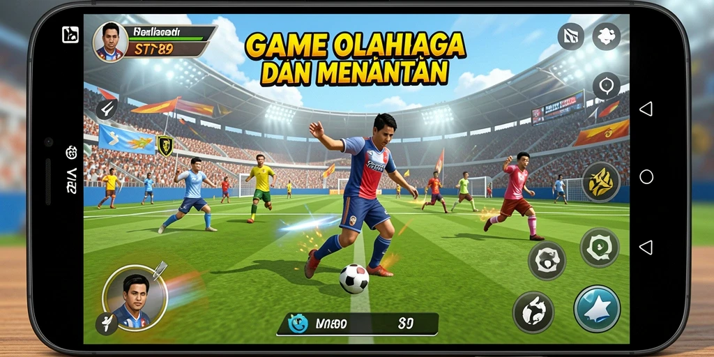 Tangkapan layar utama gameplay ST789 menampilkan aksi olahraga seru.