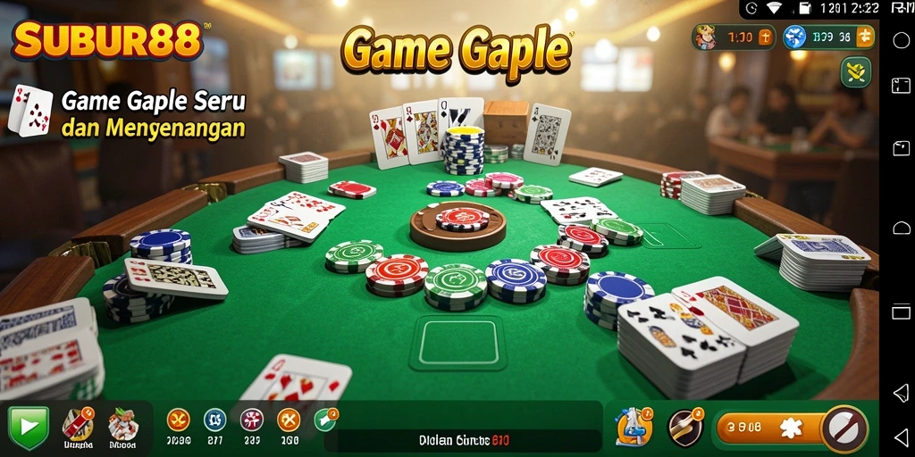 Tangkapan layar gameplay menarik dari SUBUR88 yang menunjukkan keseruan Gaple.