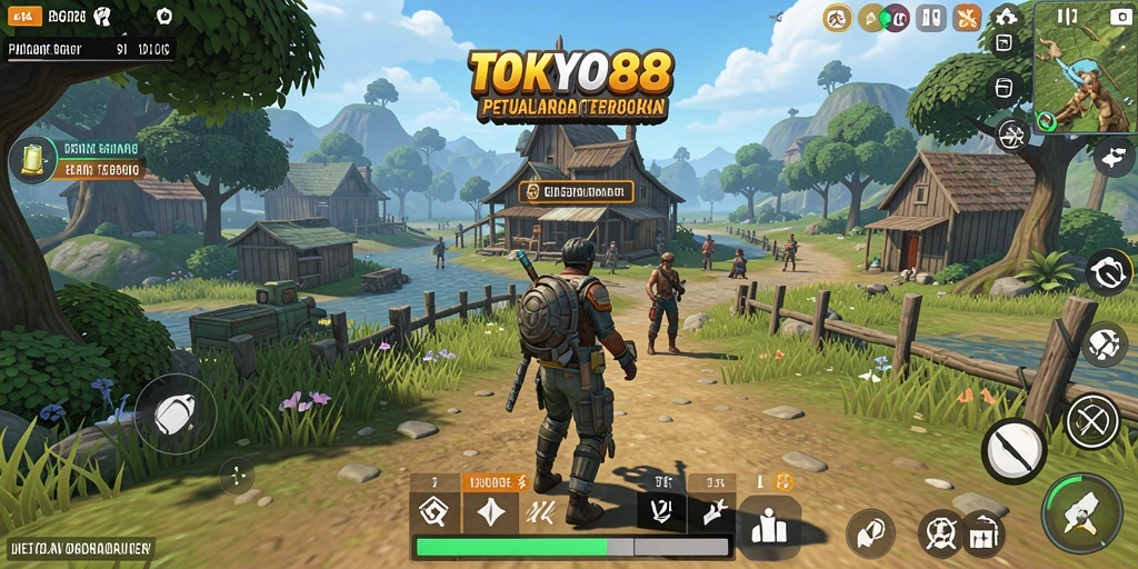 Menampilkan adegan gameplay menakjubkan dari <strong>TOKYO88</strong> di lingkungan terbuka.