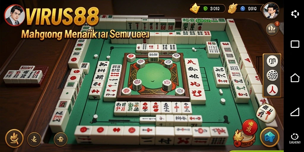 Tampilan gameplay <strong>VIRUS88</strong> yang menarik dengan elemen Mahjong yang menantang.
